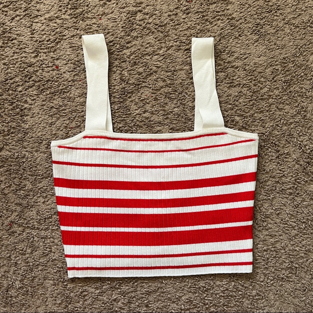 Pacsun Red & White Tank Top